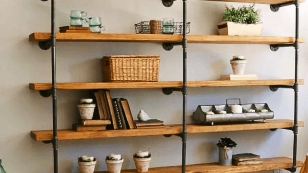 diy pipe shelves