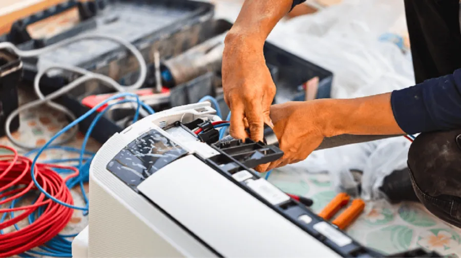 Air scrubber maintenance