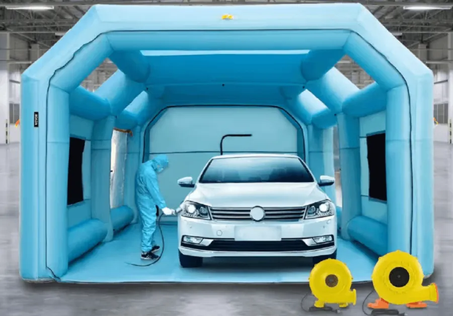 Inflatable paint booth