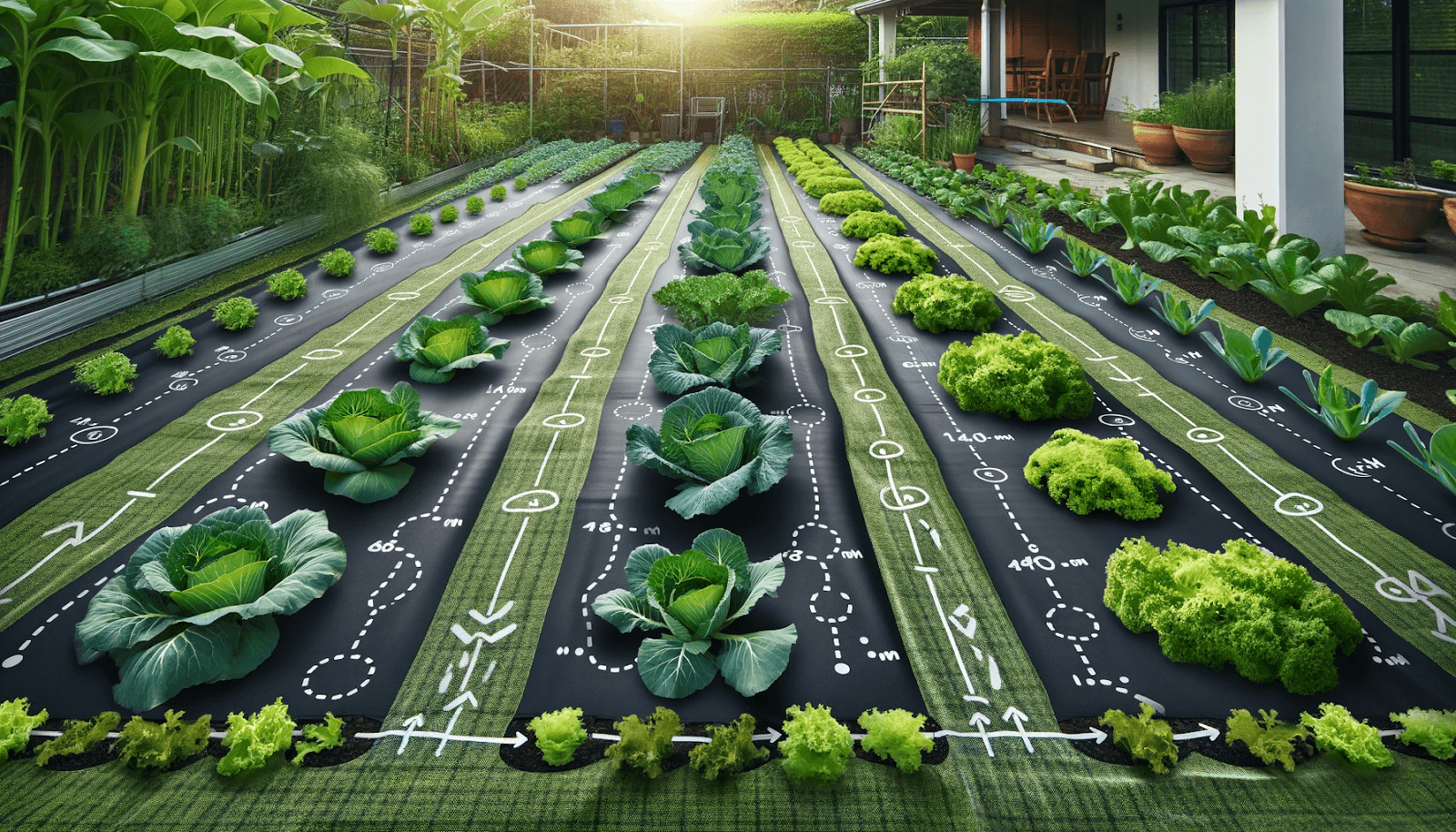 Fabric Landscape Gardening Vegetables