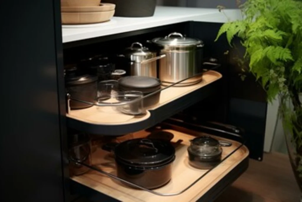 Organization for Corner Kitchen Cabinet