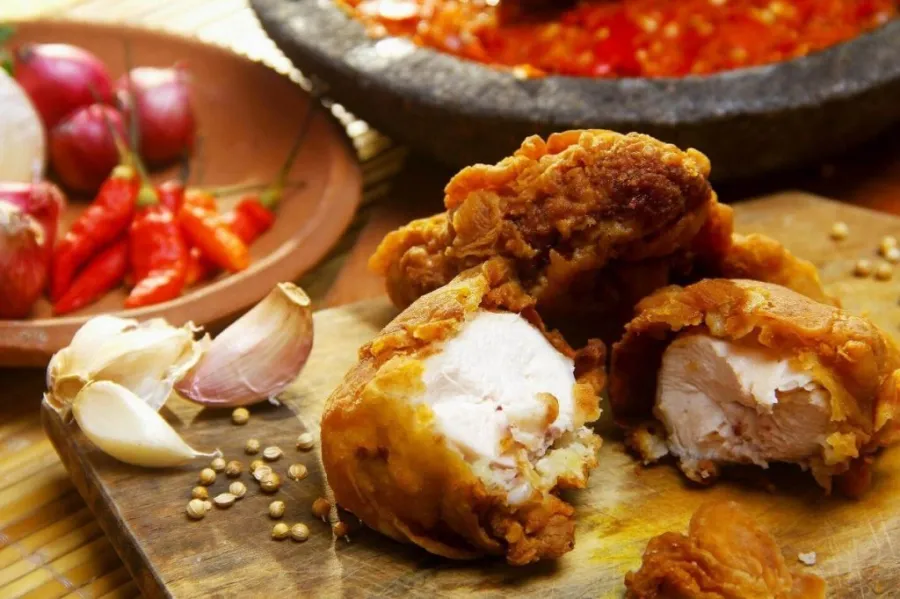warm fried chicken