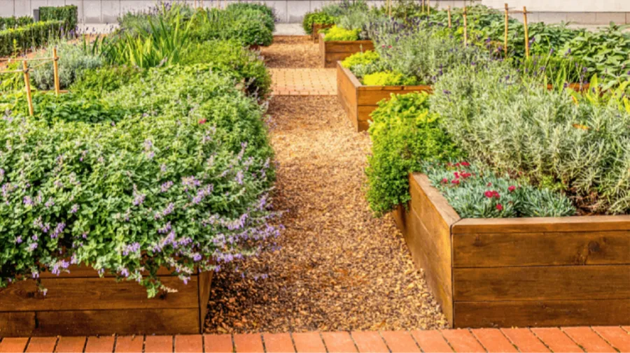 wooden raised garden beds