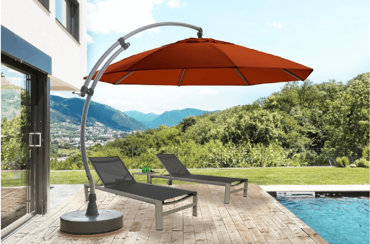 alternative to patio umbrella Grand PLUTO 10x13 FT Patio without Base, Acrylic Outdoor Cantilever Aluminum Umbrella, Black Pole : Patio, Lawn & Garden tilt cantilever patio umbrella — 360° rotation Patio umbrella ideas: 10 stylish