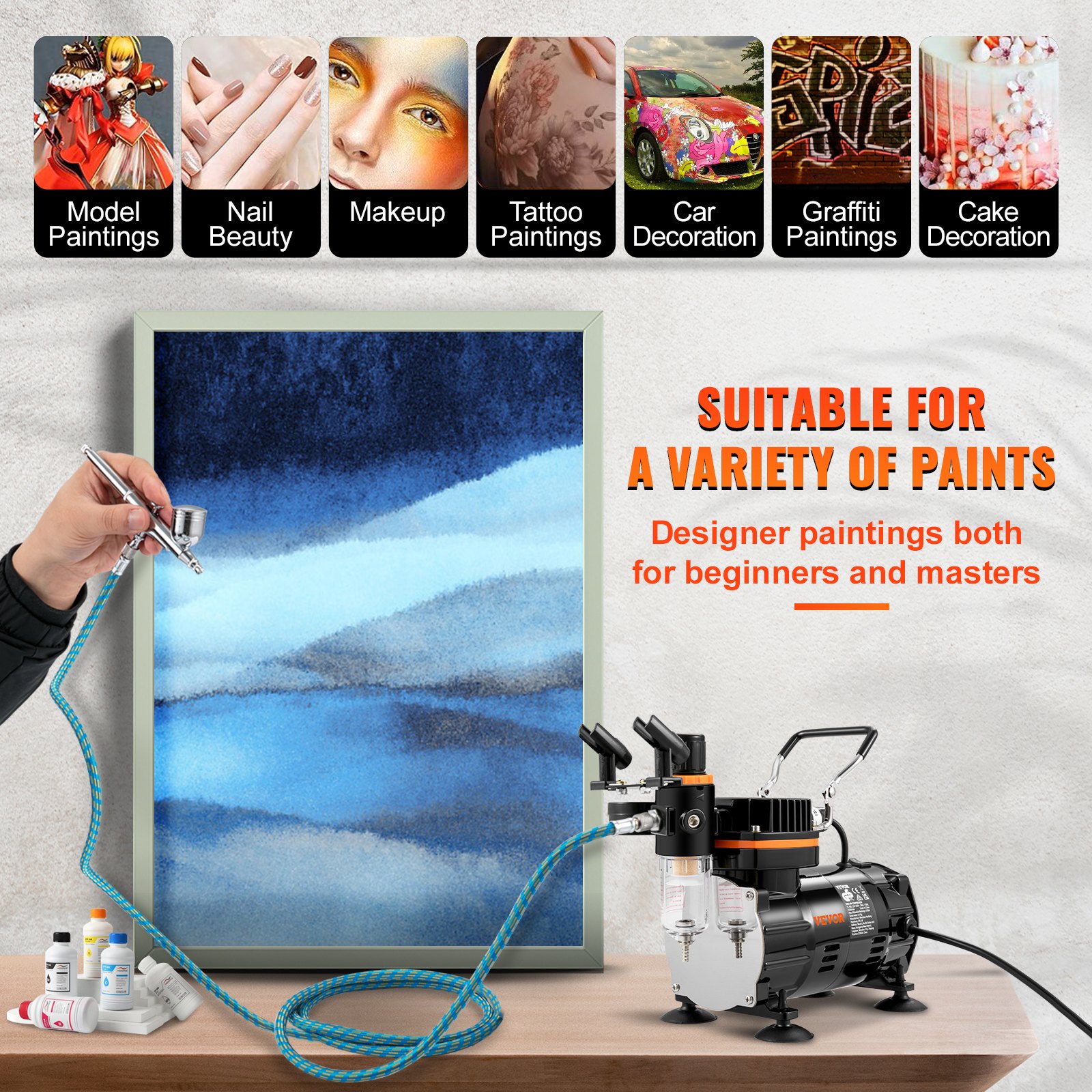 VEVOR Airbrush Kit, Professional Airbrush Set Manual - Image 5