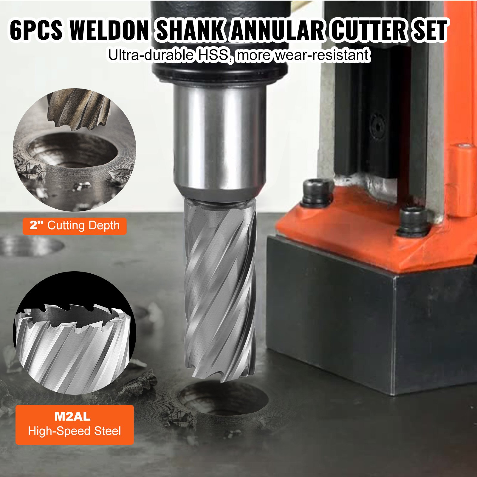 VEVOR Annular Cutter Set, 6 pcs Manual - Image 2