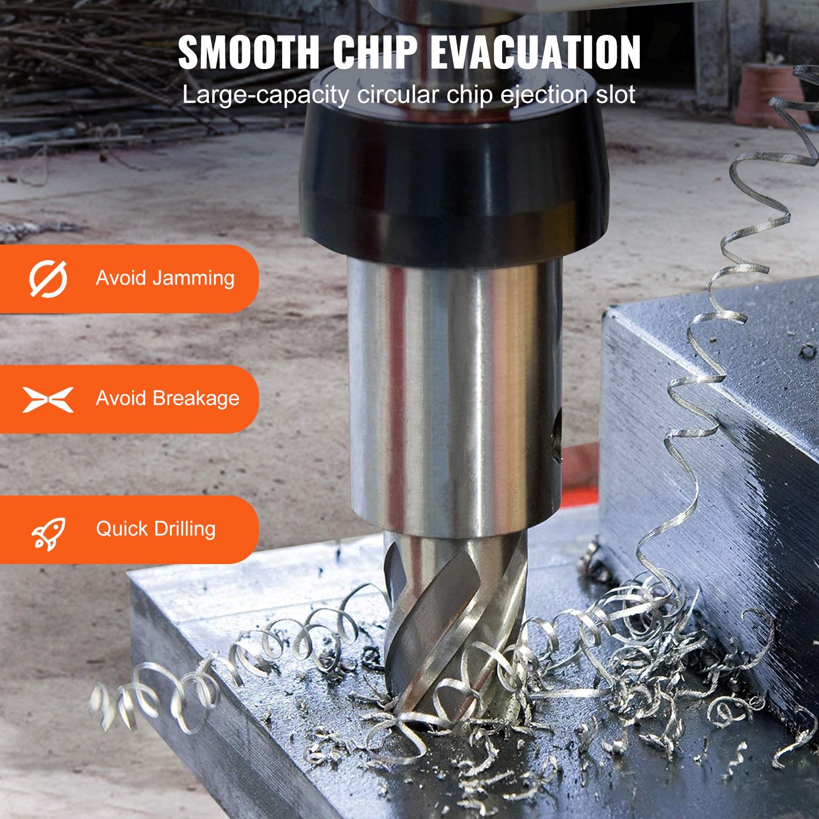 VEVOR Annular Cutter Set, 6 pcs Weldon Shank Mag Drill Bits Manual - Image 4