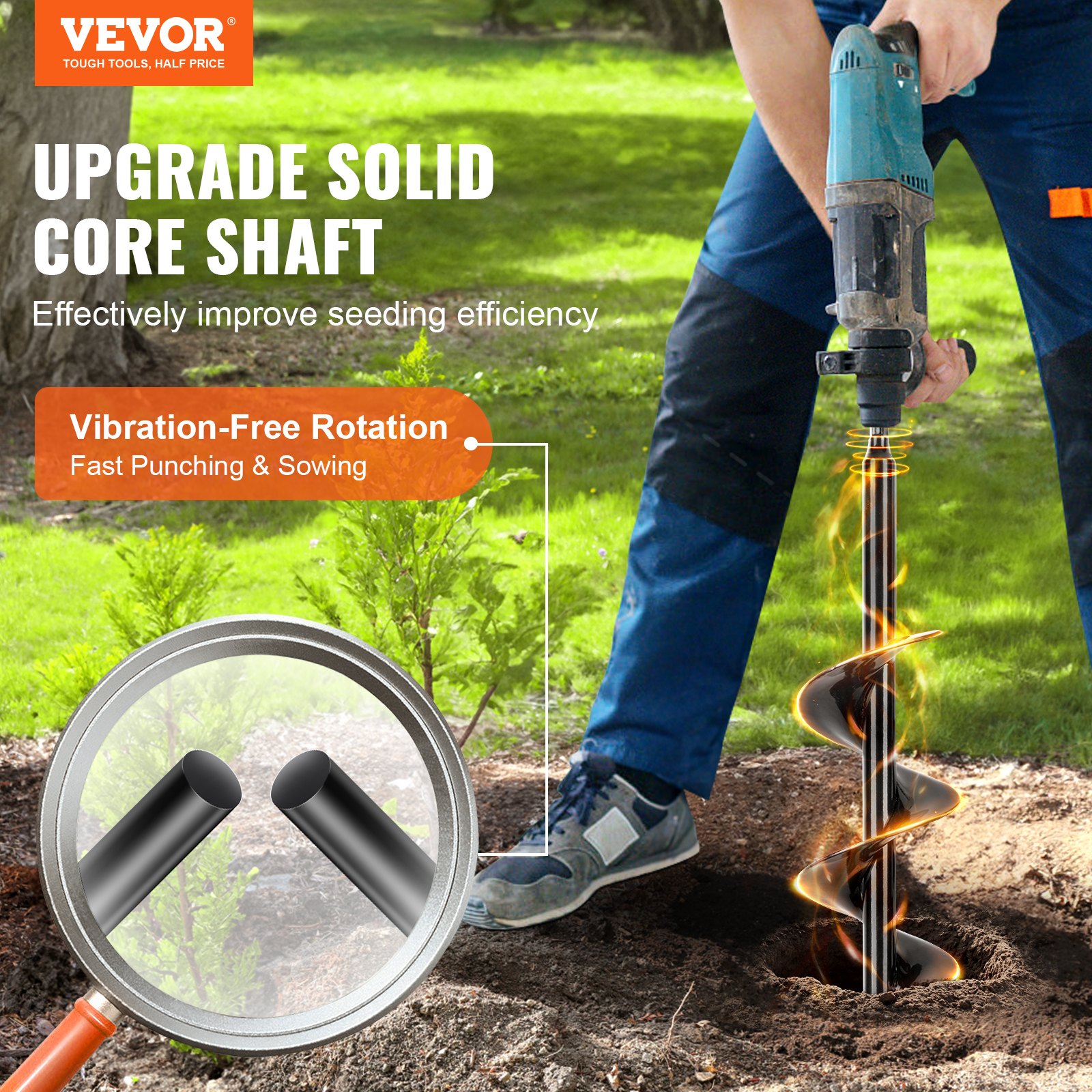 VEVOR Auger Drill Bits for Planting Set of 4 Manual - Image 2