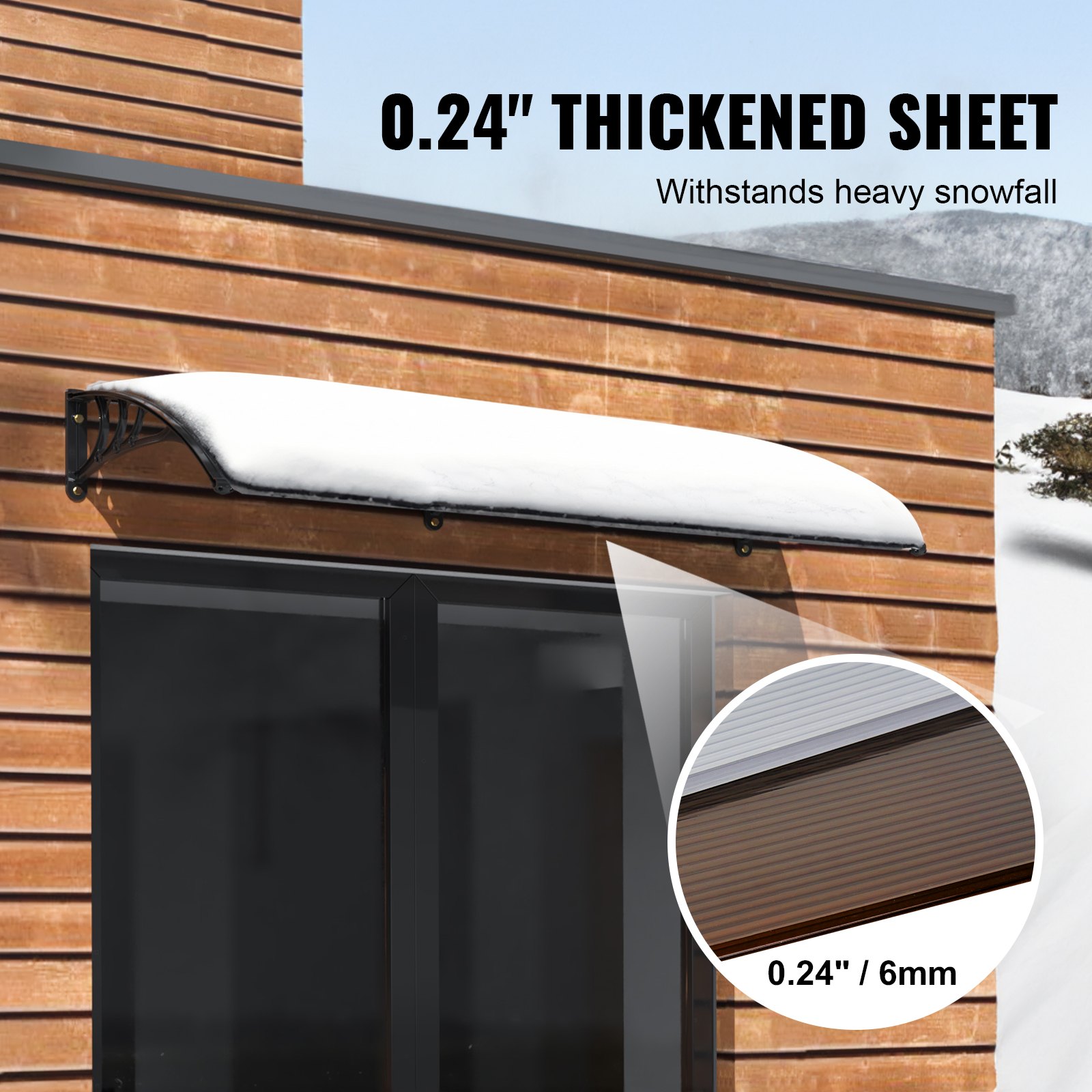 VEVOR Window Door Awning Canopy 40" x 40", UPF 50+ Manual - Image 4