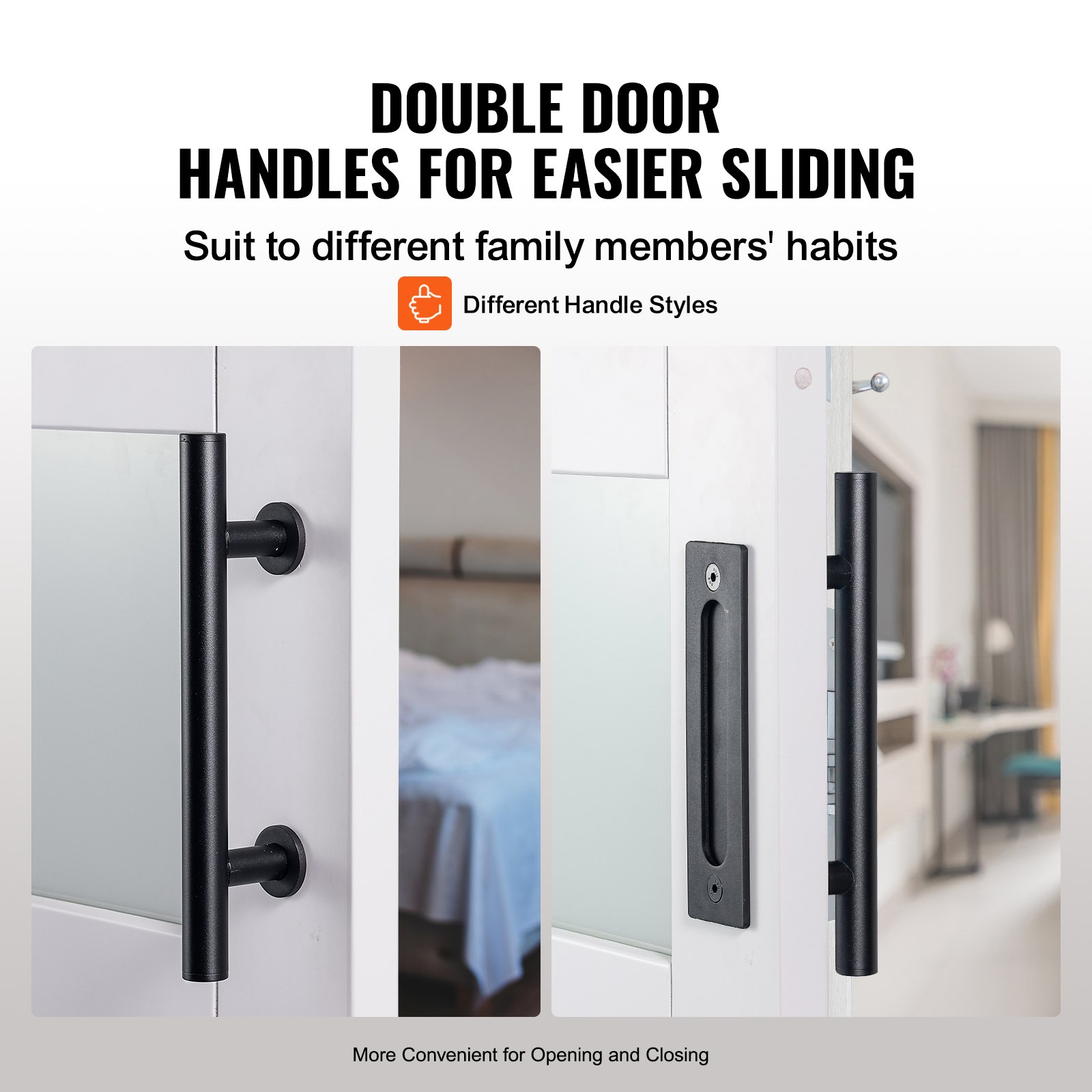 VEVOR Barn Door and Hardware Kit, 30" x 84" Manual - Image 6