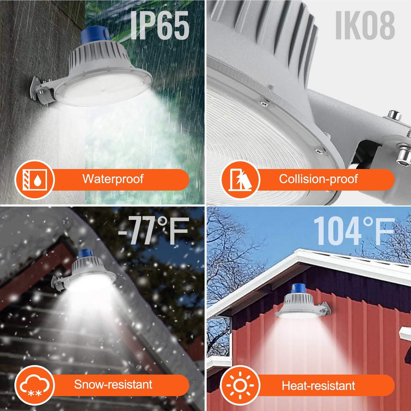 VEVOR LED Barn Light, 50W 5500LM, 6000,K Manual - Image 5