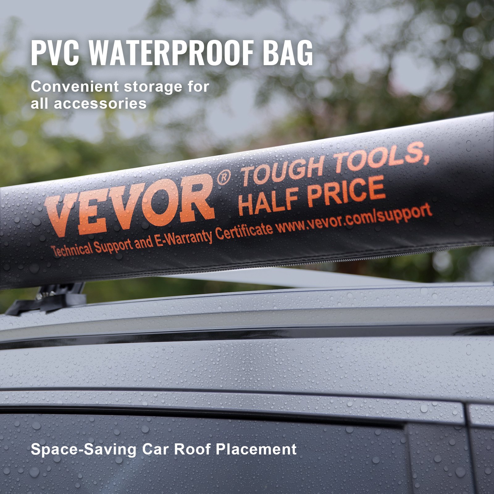 VEVOR Car Side Awning, Large 6.6' x 8.2' Shade Manual - Image 5