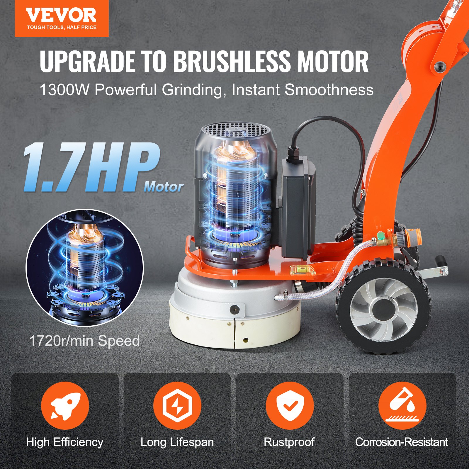VEVOR Electric Concrete Floor Grinder 10" Manual - Image 2