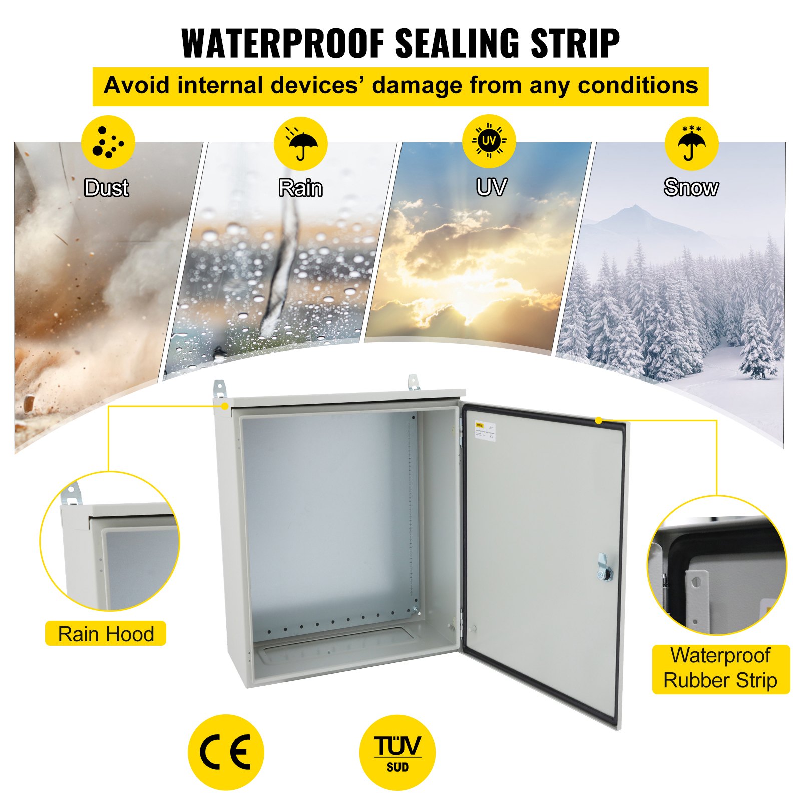 VEVOR Electrical Enclosure, 20x16x8in Manual - Image 4