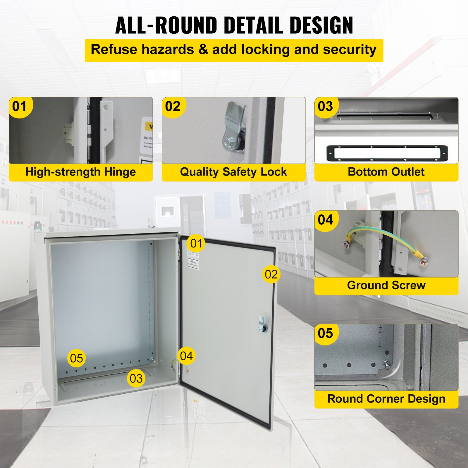 VEVOR Electrical Enclosure, 20x16x8in Manual - Image 5