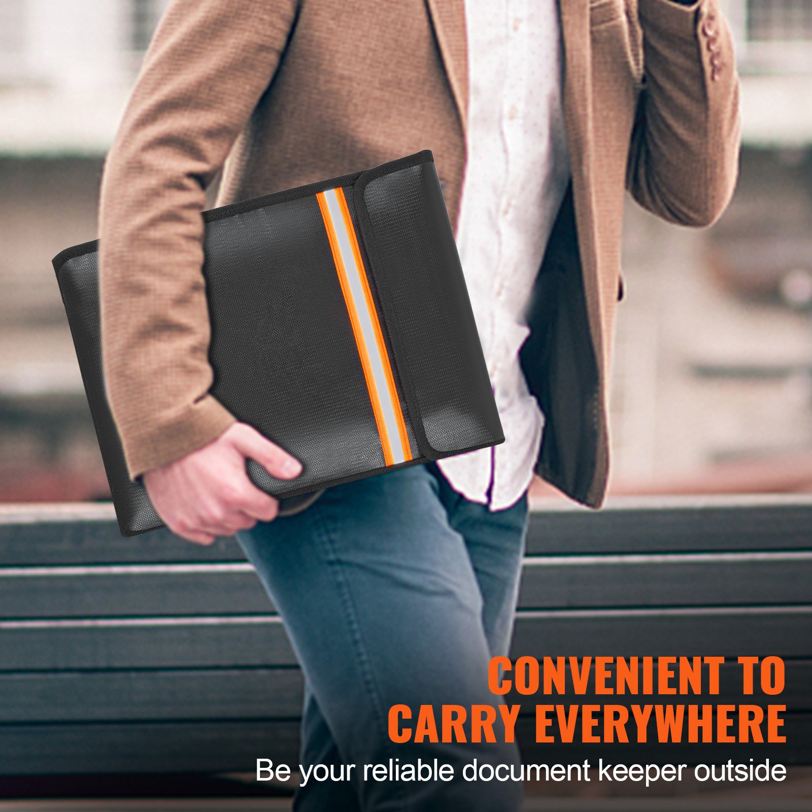 Fireproof Document Bag, 2Pcs 8X4.6 Inches Money Fireproof Bag - View #10