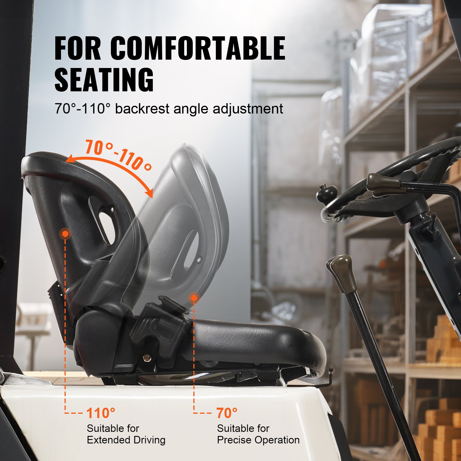 VEVOR Universal Forklift Seat,Tractor Seat Manual - Image 4