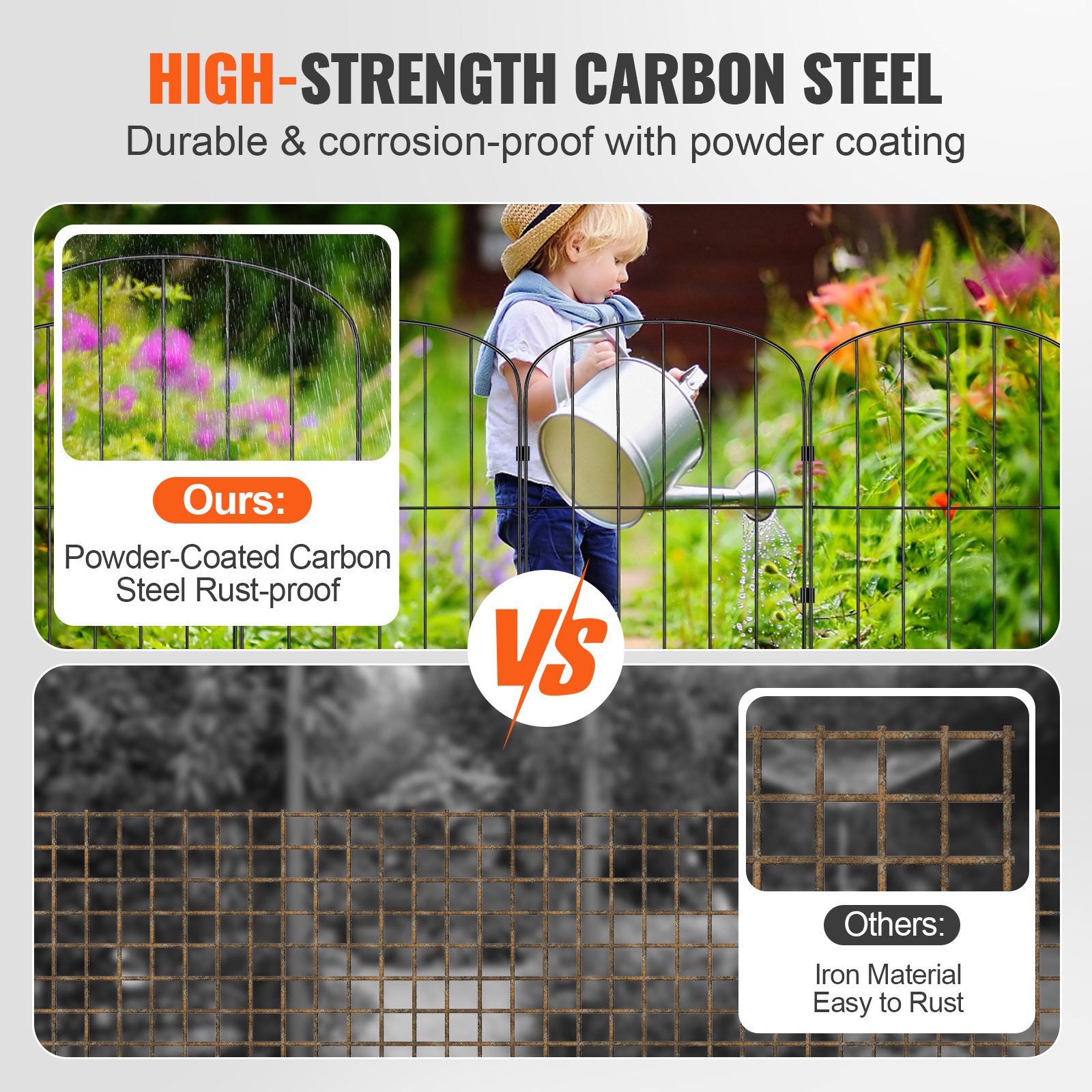 VEVOR Garden Fence, No Dig Fence 24in(H) x30ft(L) Manual - Image 4