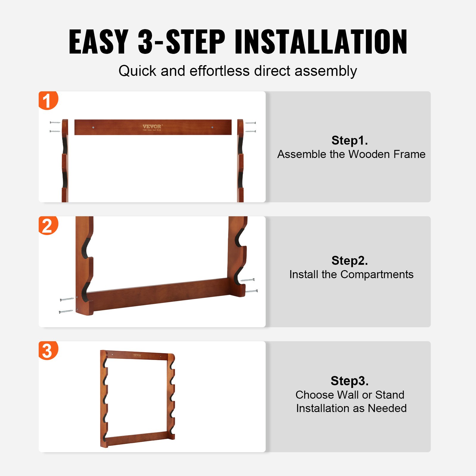 VEVOR Gun Rack holds 5 Rifles Manual - Image 5