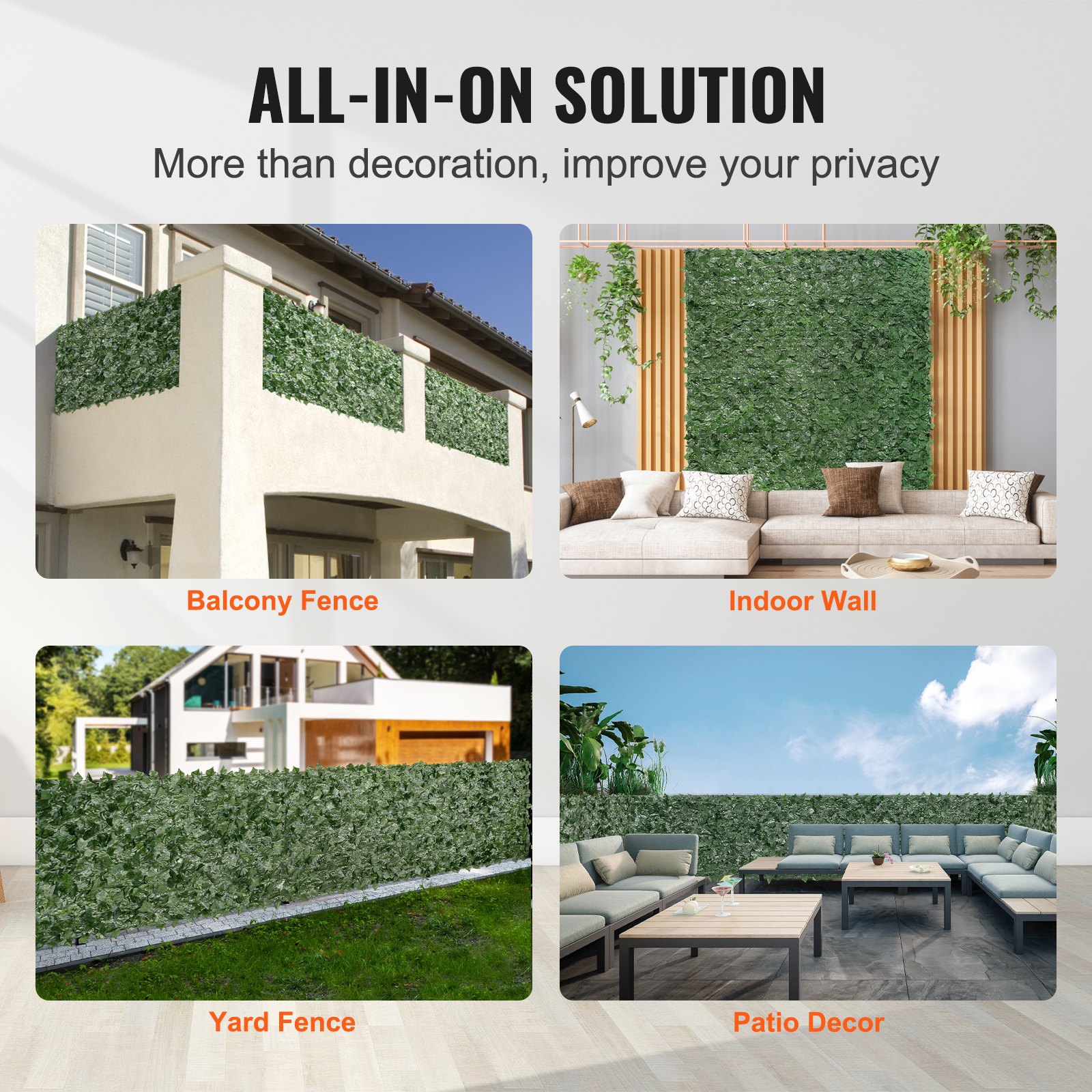 VEVOR Ivy Privacy Fence, 59 x 118 tommer Manual - Billede 6