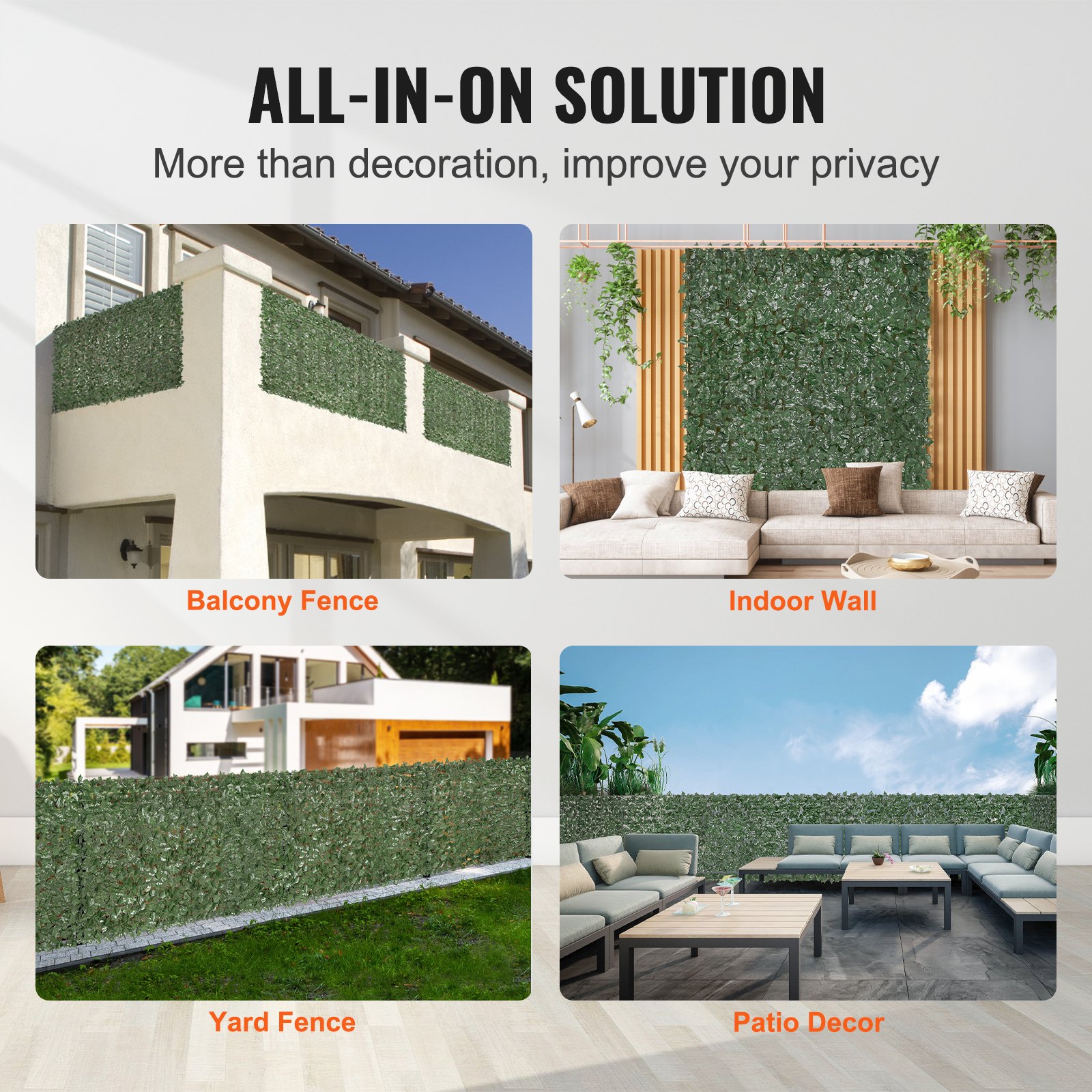 VEVOR Ivy Privacy Fence, 39 x 98 in Manual - Image 6