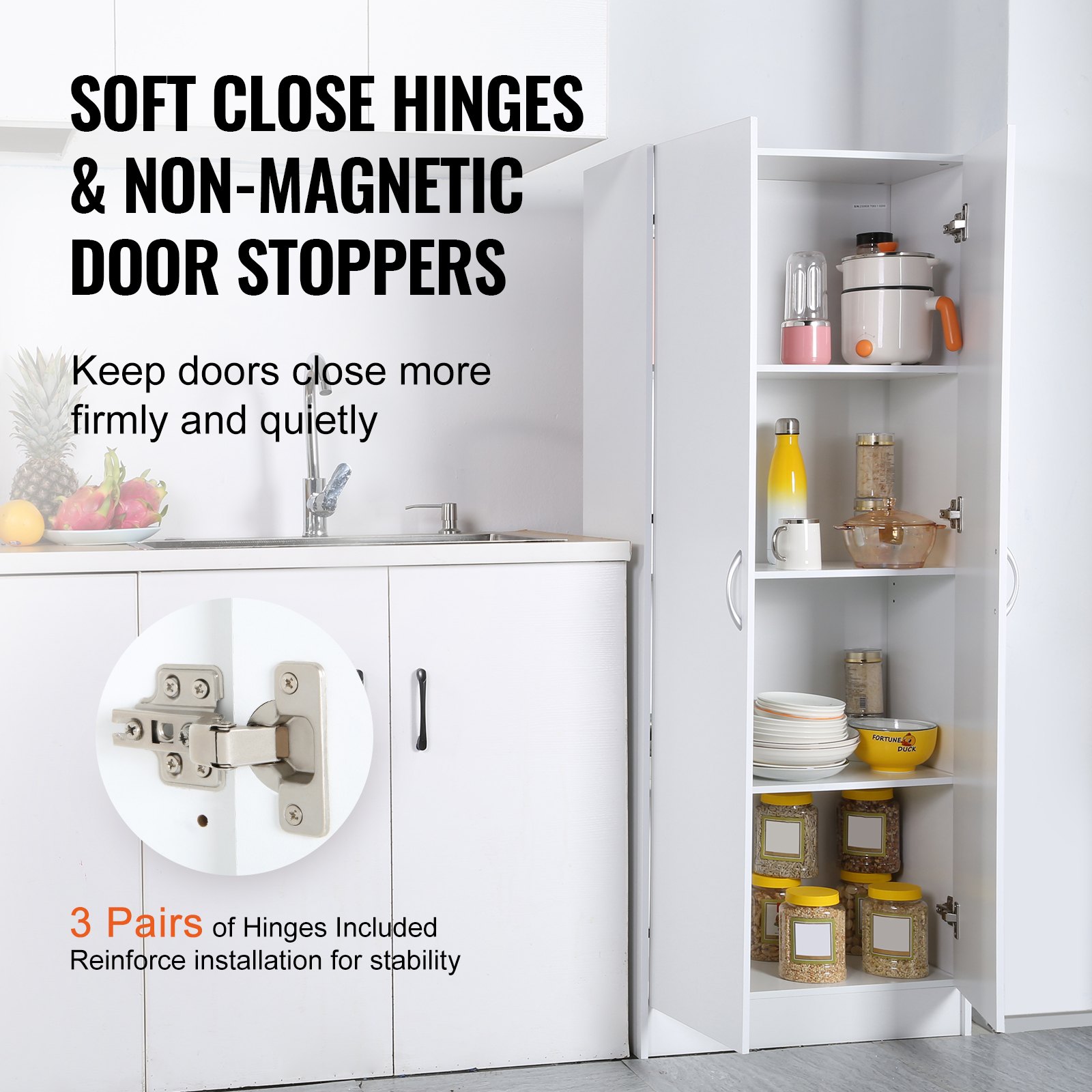 VEVOR Køkken Pantry Cabinet 60" Manual - Billede 5