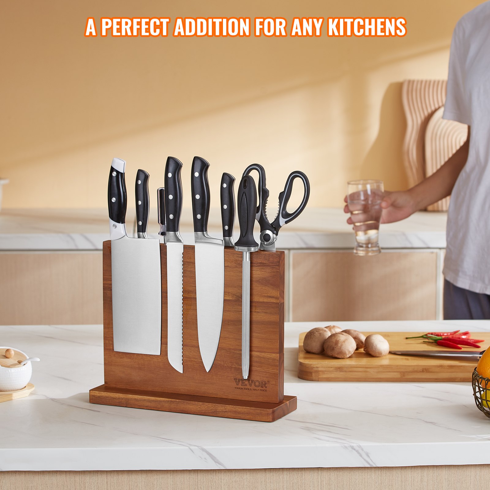 VEVOR Magnetic Knive Block, 12 tommer Home Kitchen Knive Holder Manual - Billede 6