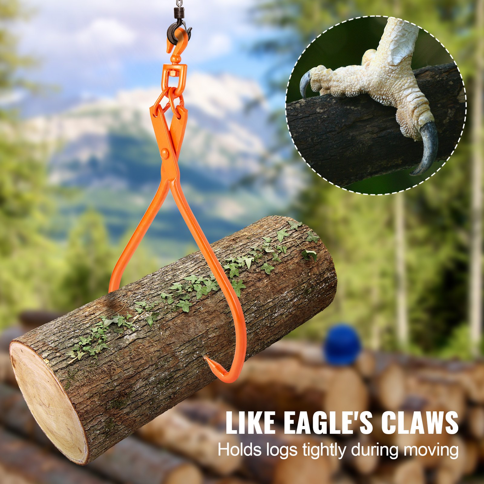 VEVOR Log Skidding Tongs, 32 inch 2 Claw Manual - Image 3