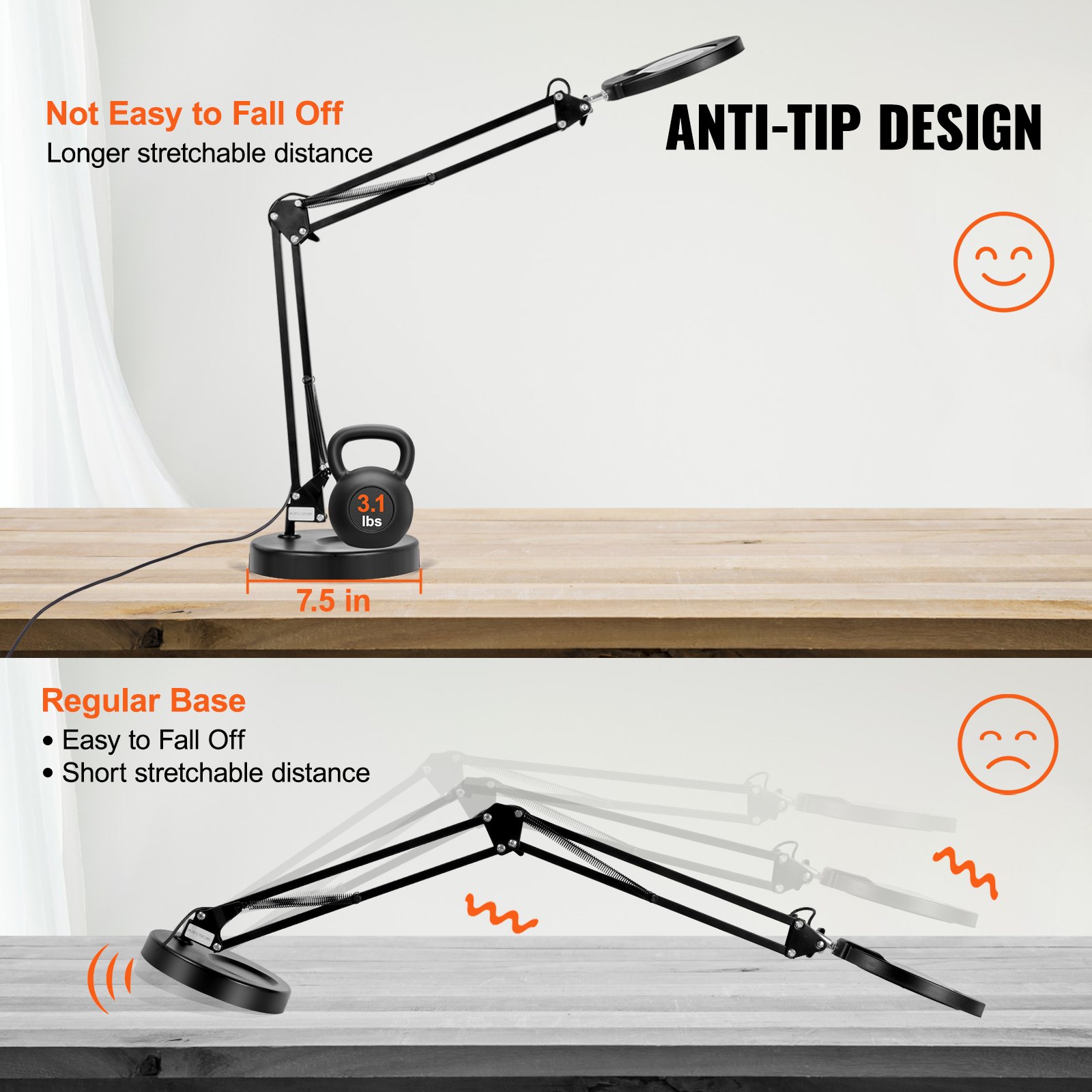 VEVOR Magnifying Glass with Light and Stand Manual - Image 3
