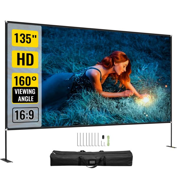 VEVOR Movie Screen with Stand Manual, 135 inch