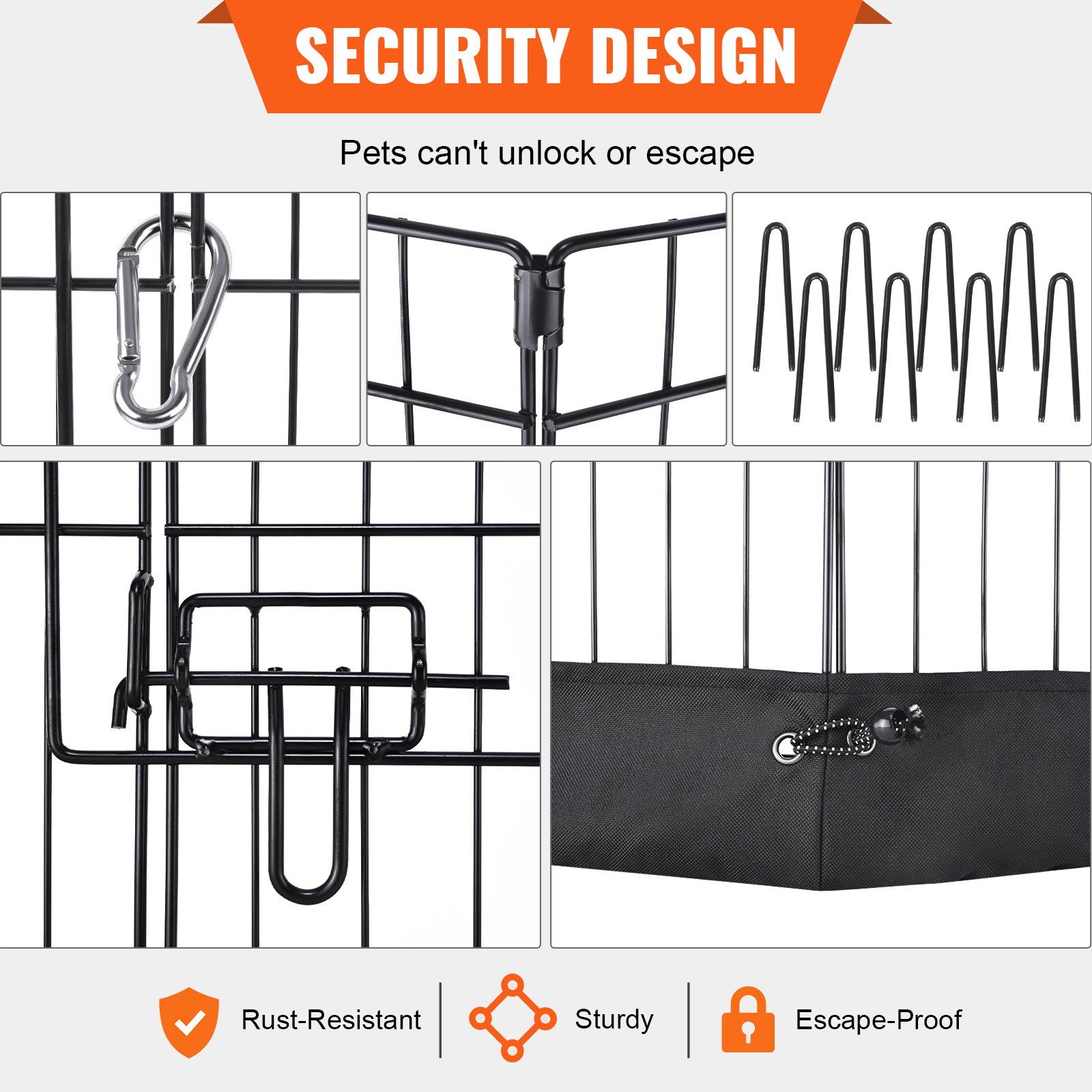 VEVOR Dog Playpen, 8 Panels Manual - Image 3