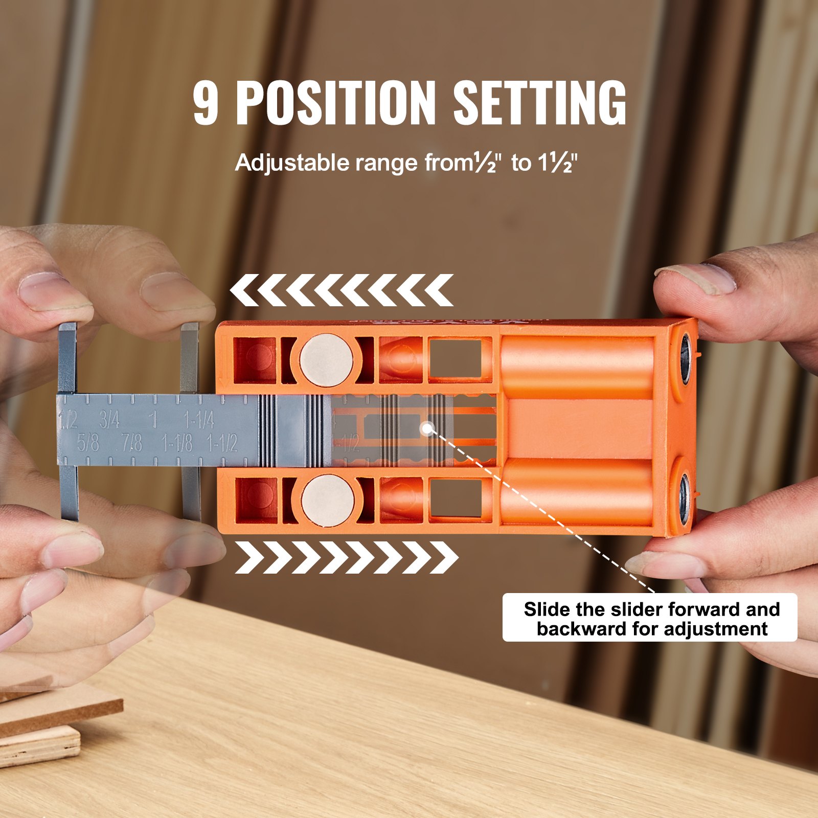 VEVOR Pocket Hole Jig, 56 Pcs Mini Jig Pocket Hole System with 9" C-clamp Manual - Image 3