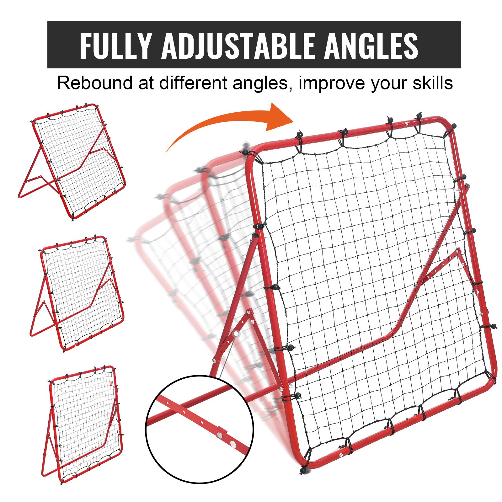 VEVOR Soccer Rebounder Rebound Net, Kick-Back 39"x39" Manual - Image 2