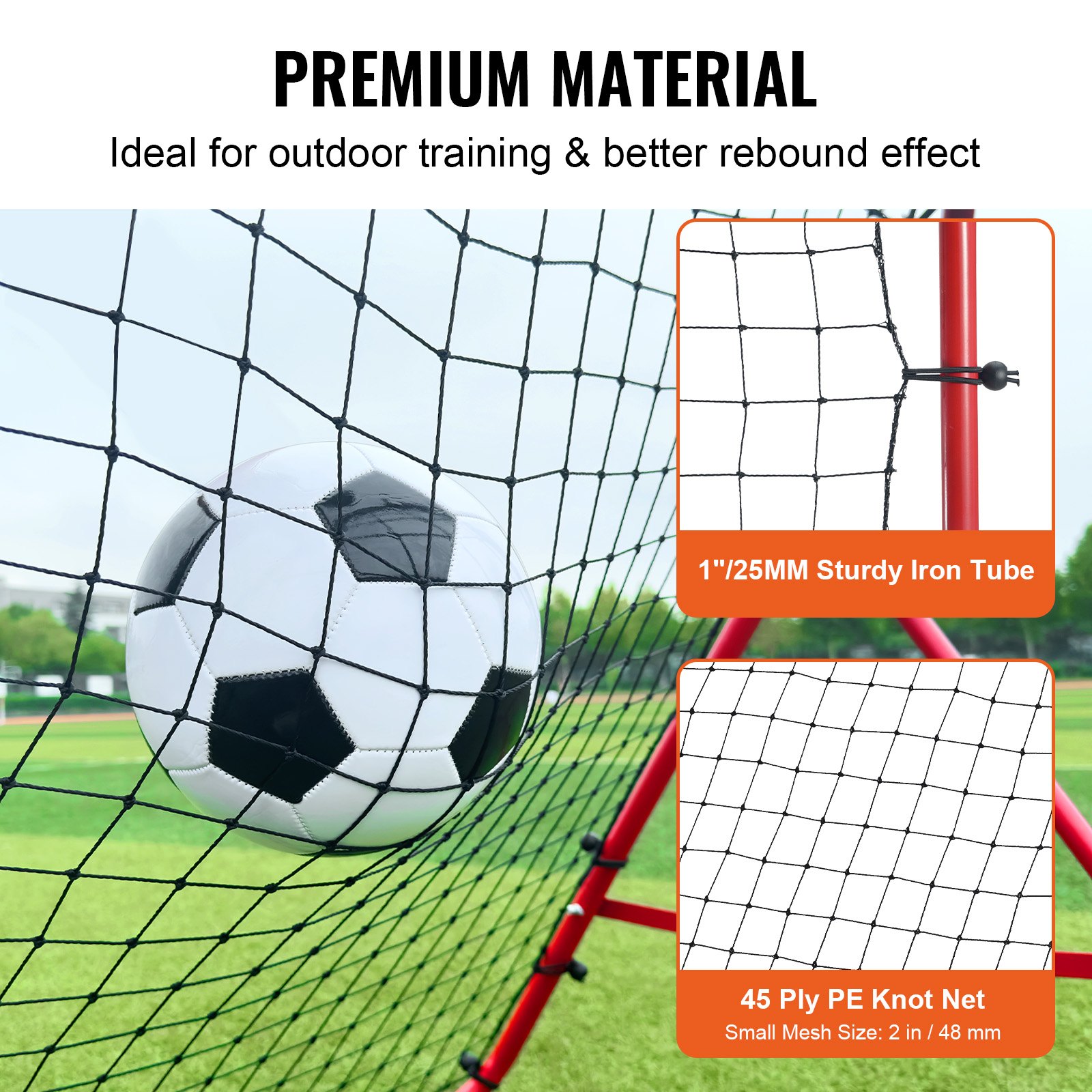 VEVOR Soccer Rebounder Rebound Net, Kick-Back 39"x39" Manual - Image 3