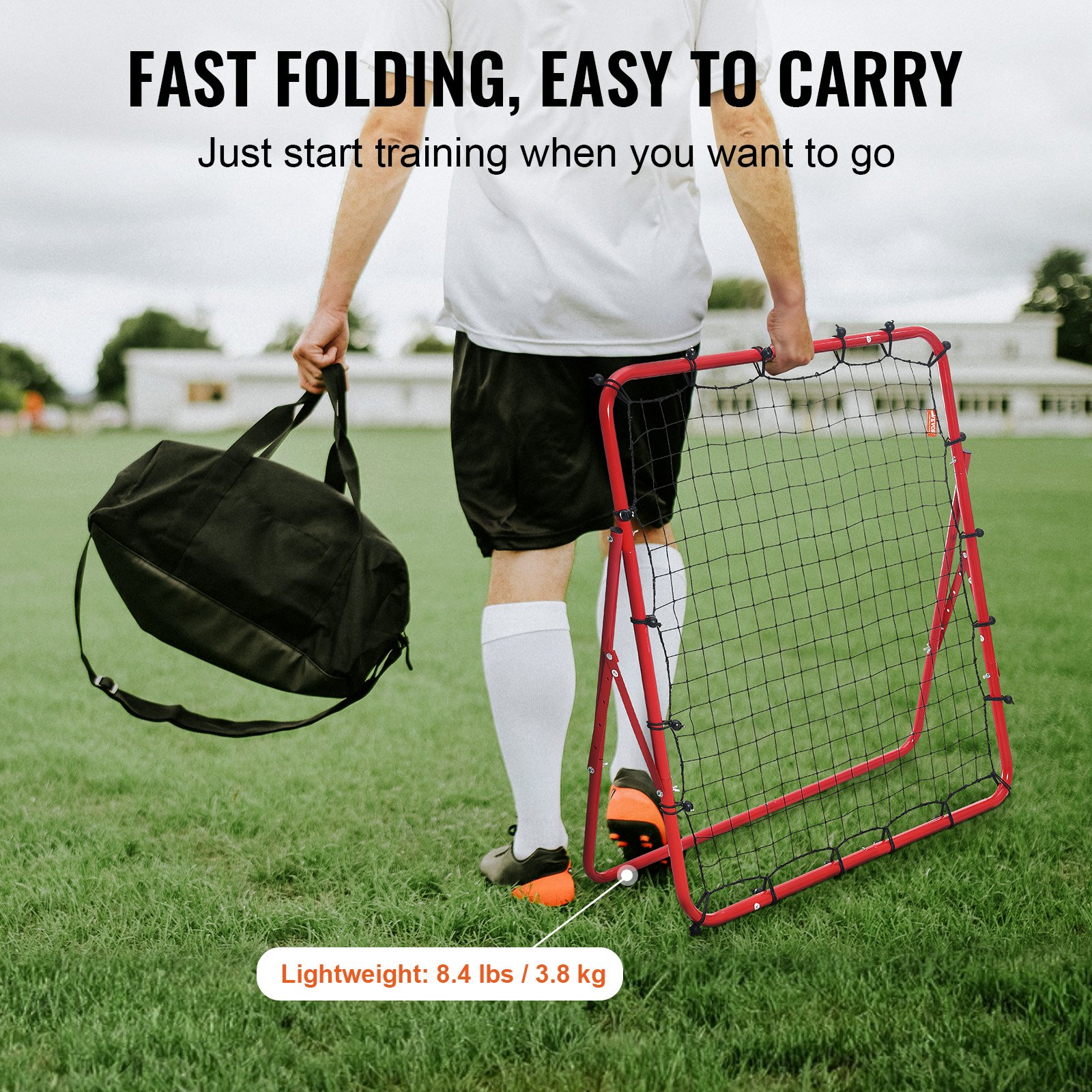 VEVOR Soccer Rebounder Rebound Net, Kick-Back 39"x39" Manual - Image 4