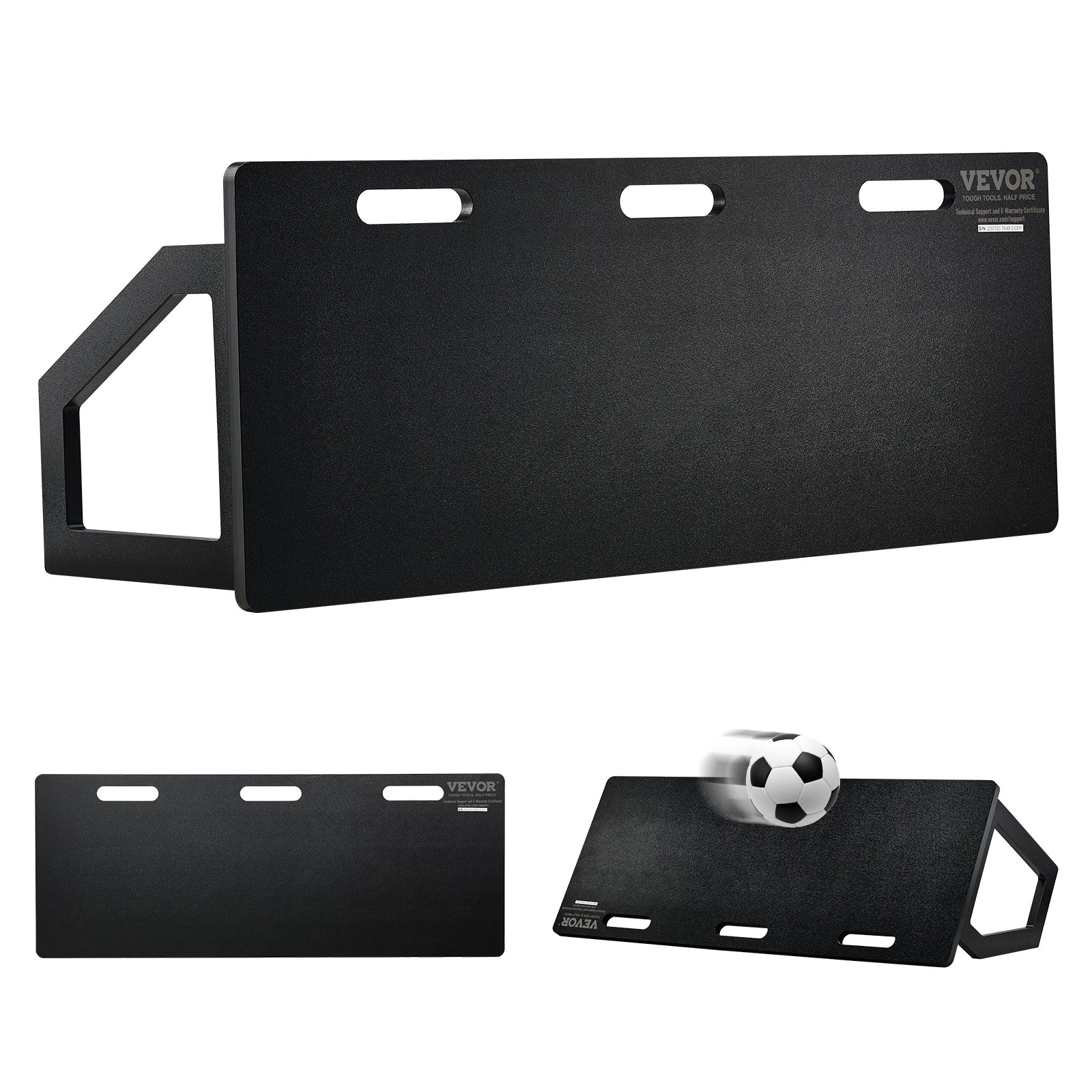 VEVOR Soccer Rebounder Board, 45"X18" Portable Soccer Wall with 2 Angles Rebound Manual
