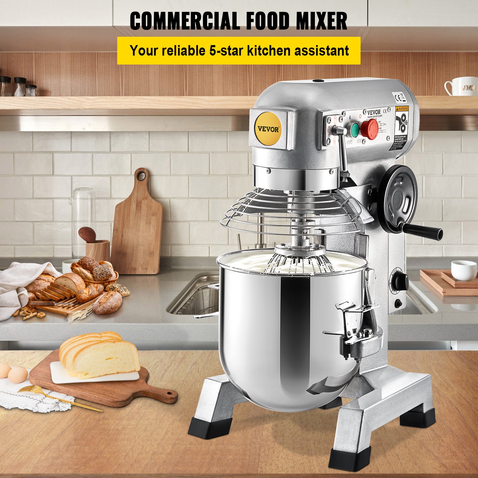 VEVOR Commercial Food Mixer, 15Qt Manual - Image 2