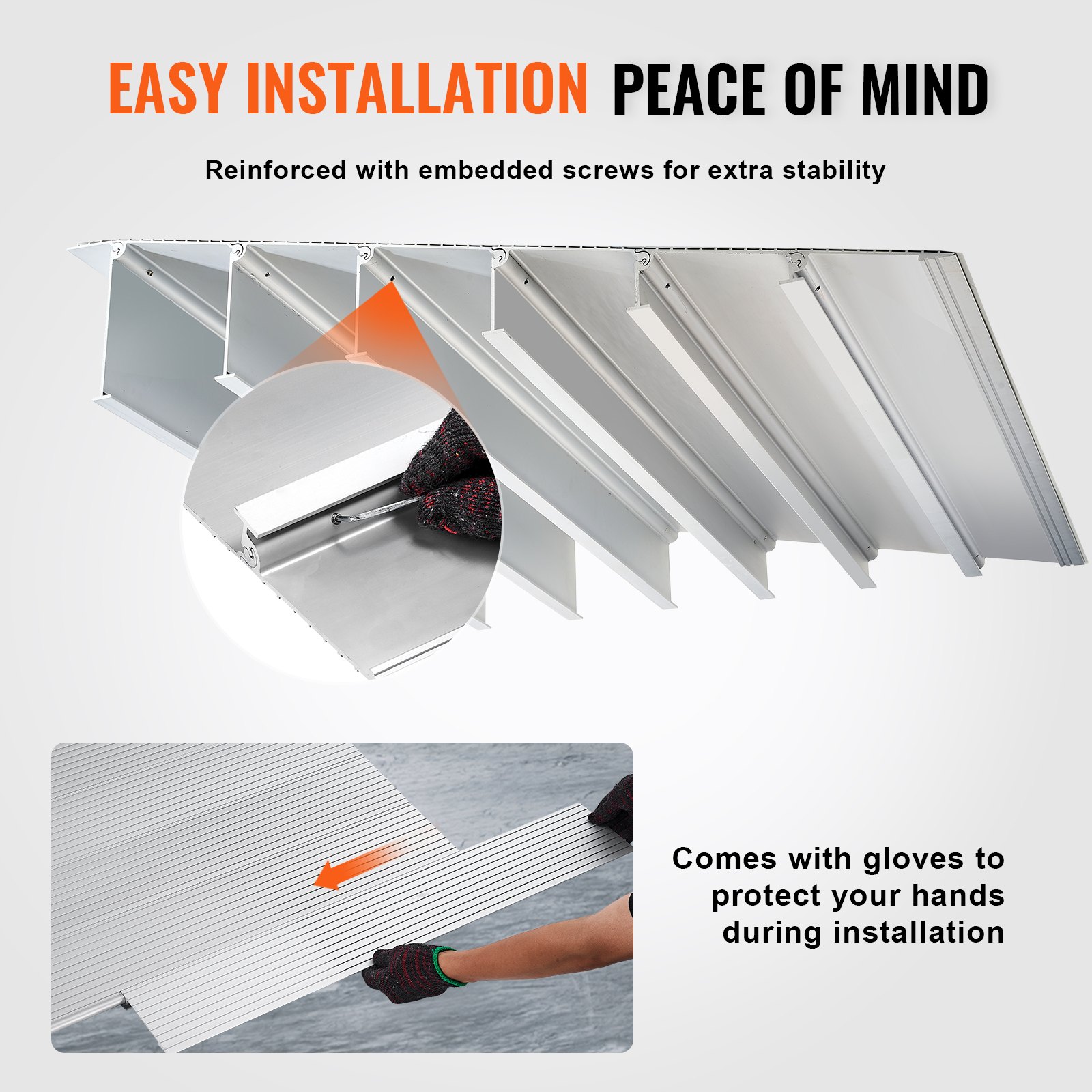 VEVOR Door Threshold Ramp, 3" Rise, 800 lbs Load Capacity Manual - Image 3