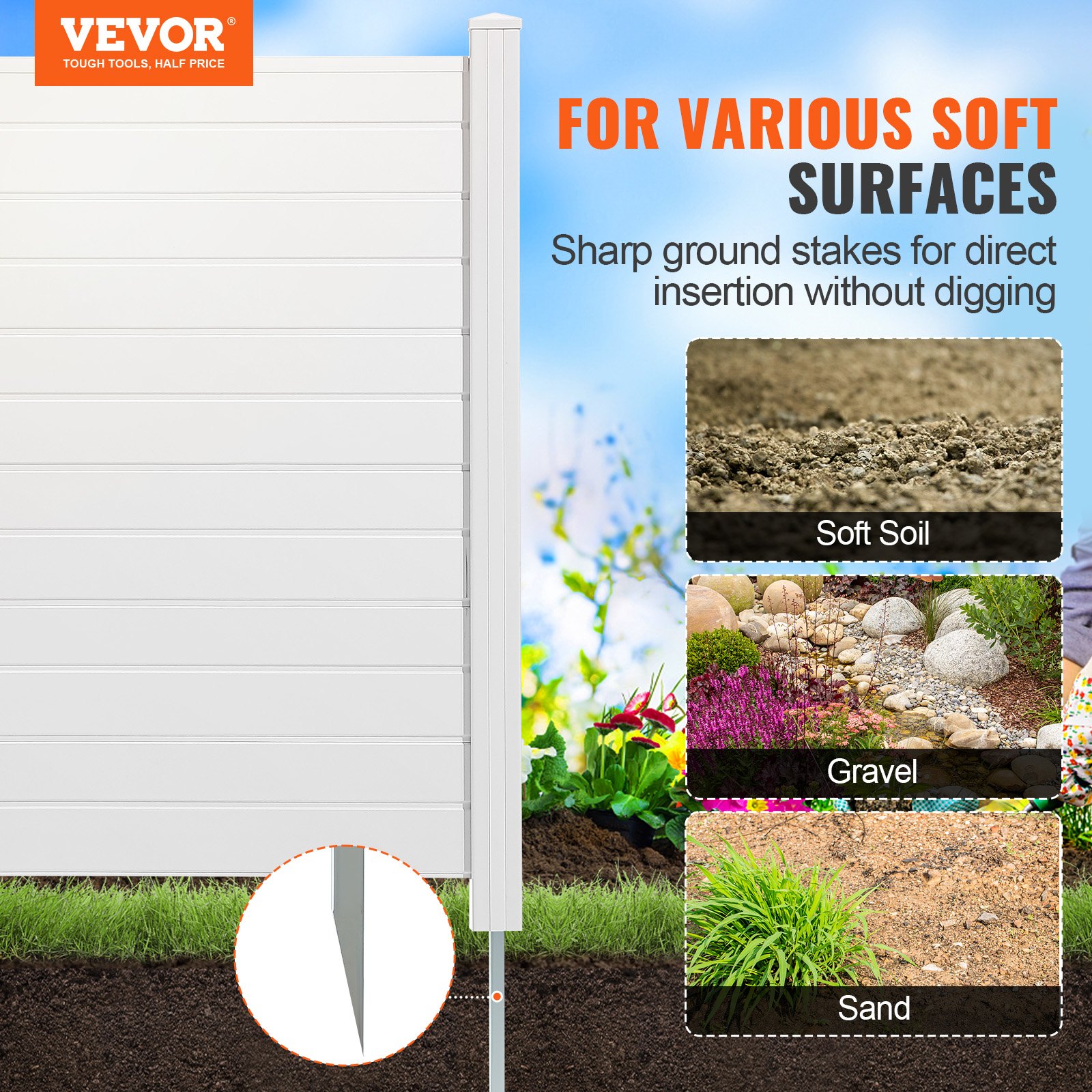 VEVOR Outdoor Privacy Screens, 50" W x 50" H Air Conditioner Fence Manual - Image 2