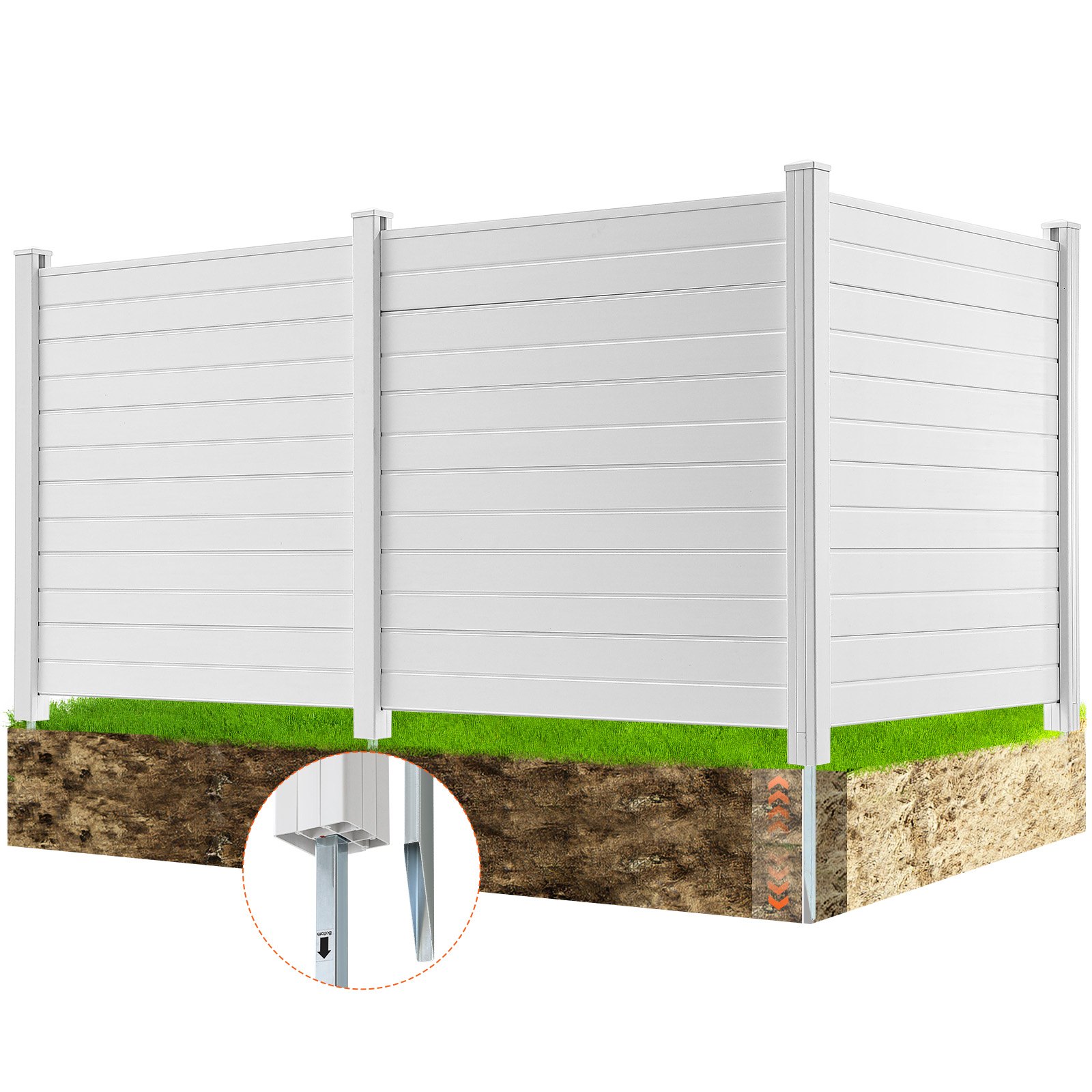 VEVOR Outdoor Privacy Screens, 50" W x 50" H Air Conditioner Fence Manual