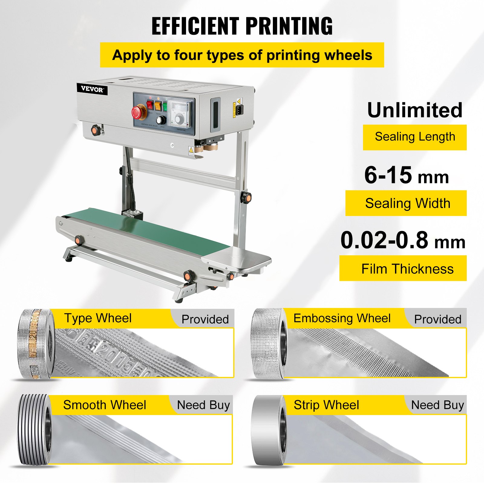 VEVOR FR-770 Continuous Band Sealer (Vertical) Manual - Image 4