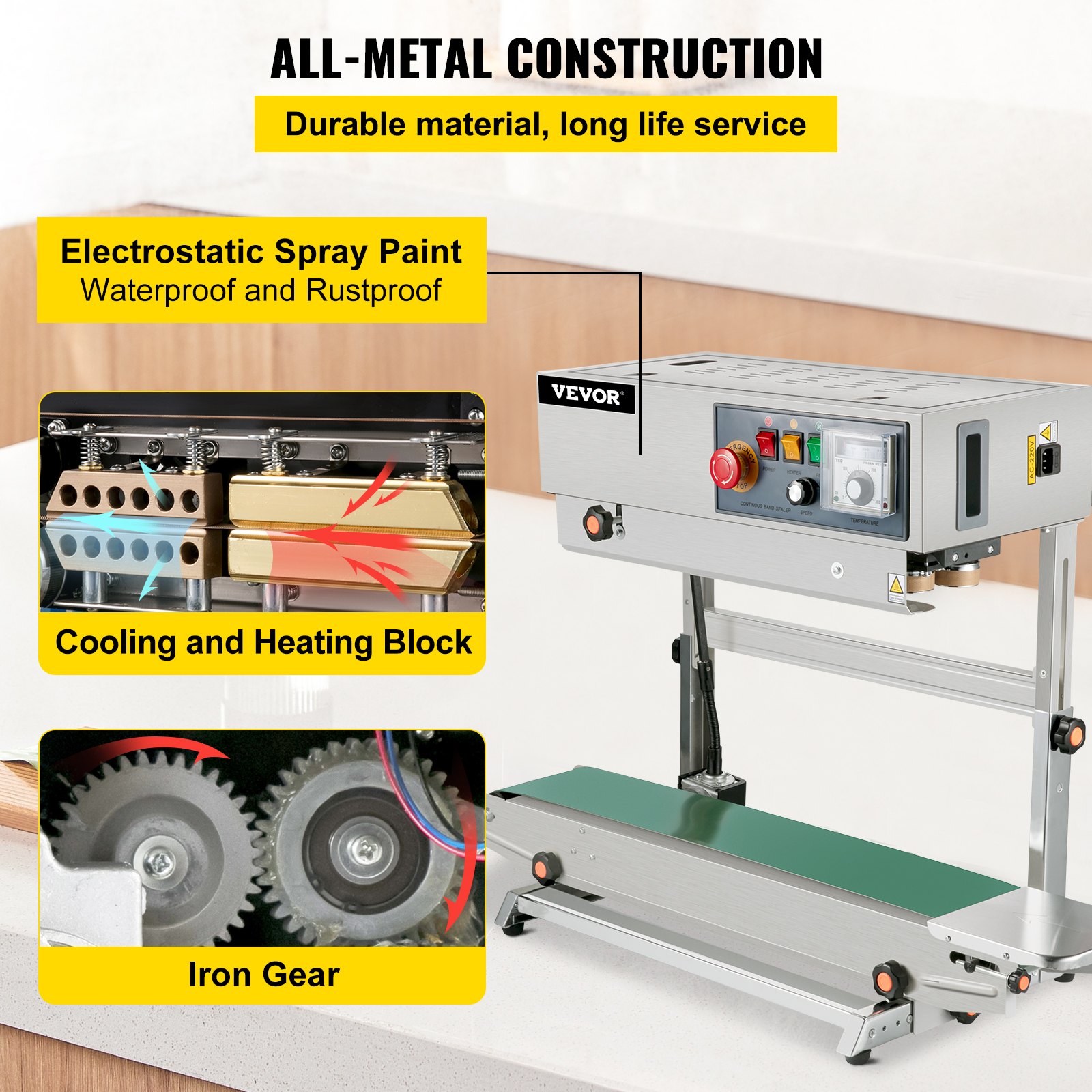 VEVOR FR-770 Continuous Band Sealer (Vertical) Manual - Image 5