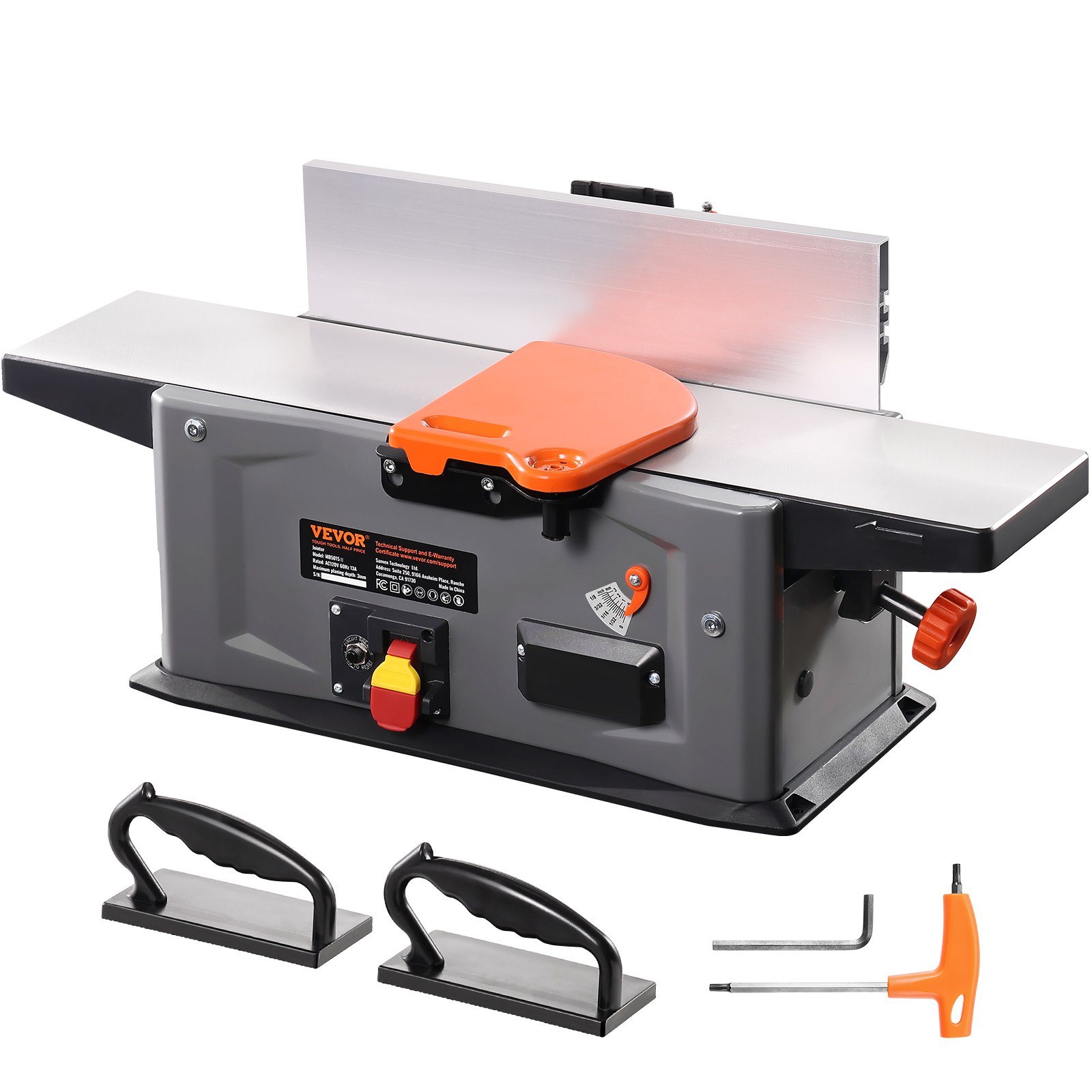 VEVOR Spiral Benchtop Jointer, 6 tommer, 1.5 HK 1000,0 RPM Manuel
