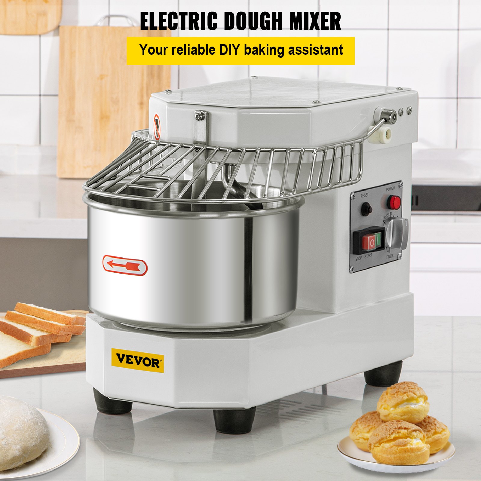 VEVOR Commercial Food Mixer, 8.5Qt Capacity, 450W Manual - Image 2