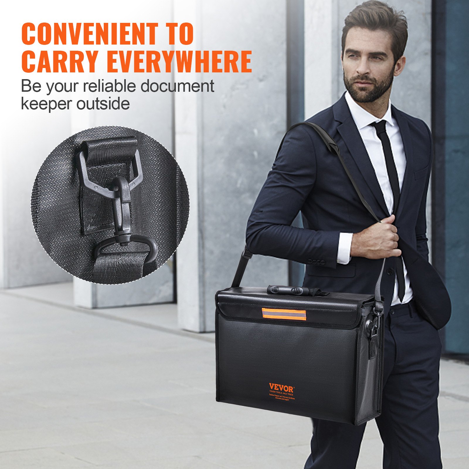 Borsa Portadocumenti Ignifuga, Scatola Ignifuga E Impermeabile Con Isolamento Termico A 1000 C Borsa Portatile Pieghevole A Uno Strato Per Documenti Da Viaggio File Per Ufficio P 010856219855 - Foto 10