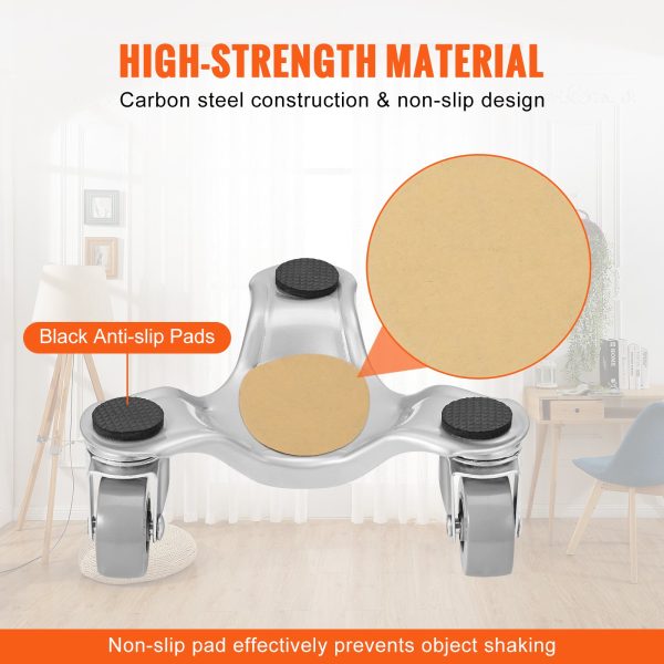 Carrello Mobili Estensibile Per Mobili Pesanti 45-70 Cm Con Rotelle Ruote Freno Sollevatore Carrello Movimentatore Trasporto Mobili Ingombranti 89744117 - Foto 13