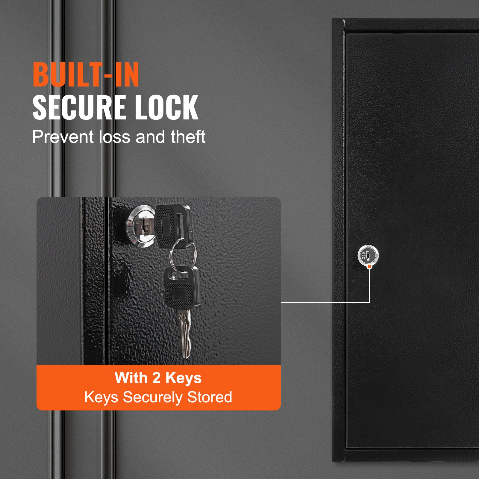 VEVOR 200-Key Cabinet, Key Lock Box with Adjustable Racks Manual - Image 3