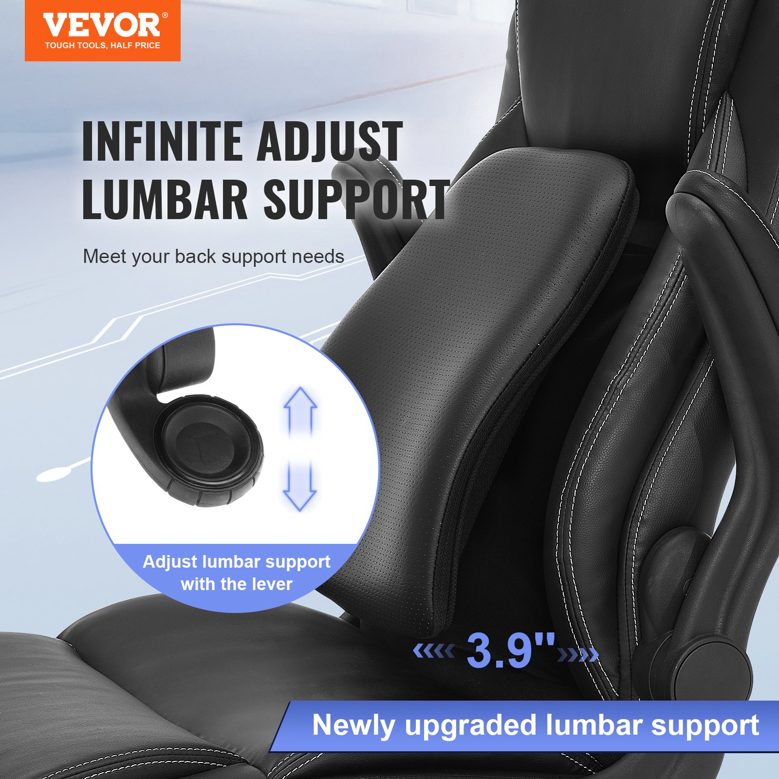 VEVOR Executive Office Chair with Cutting-edge Adjustable Lumbar Support Manual - Image 2