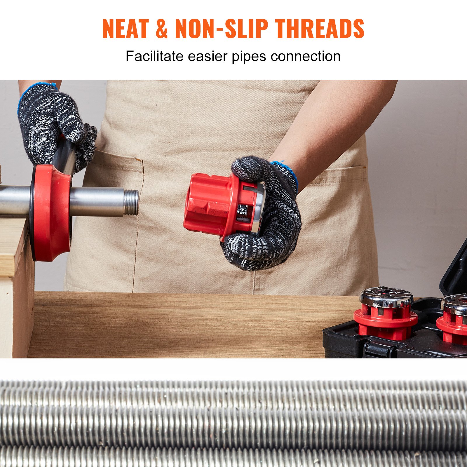 VEVOR Ratchet Pipe Threader Kit, 1/2" NPT, 3/4" NPT, 1" NPT Manual - Image 5