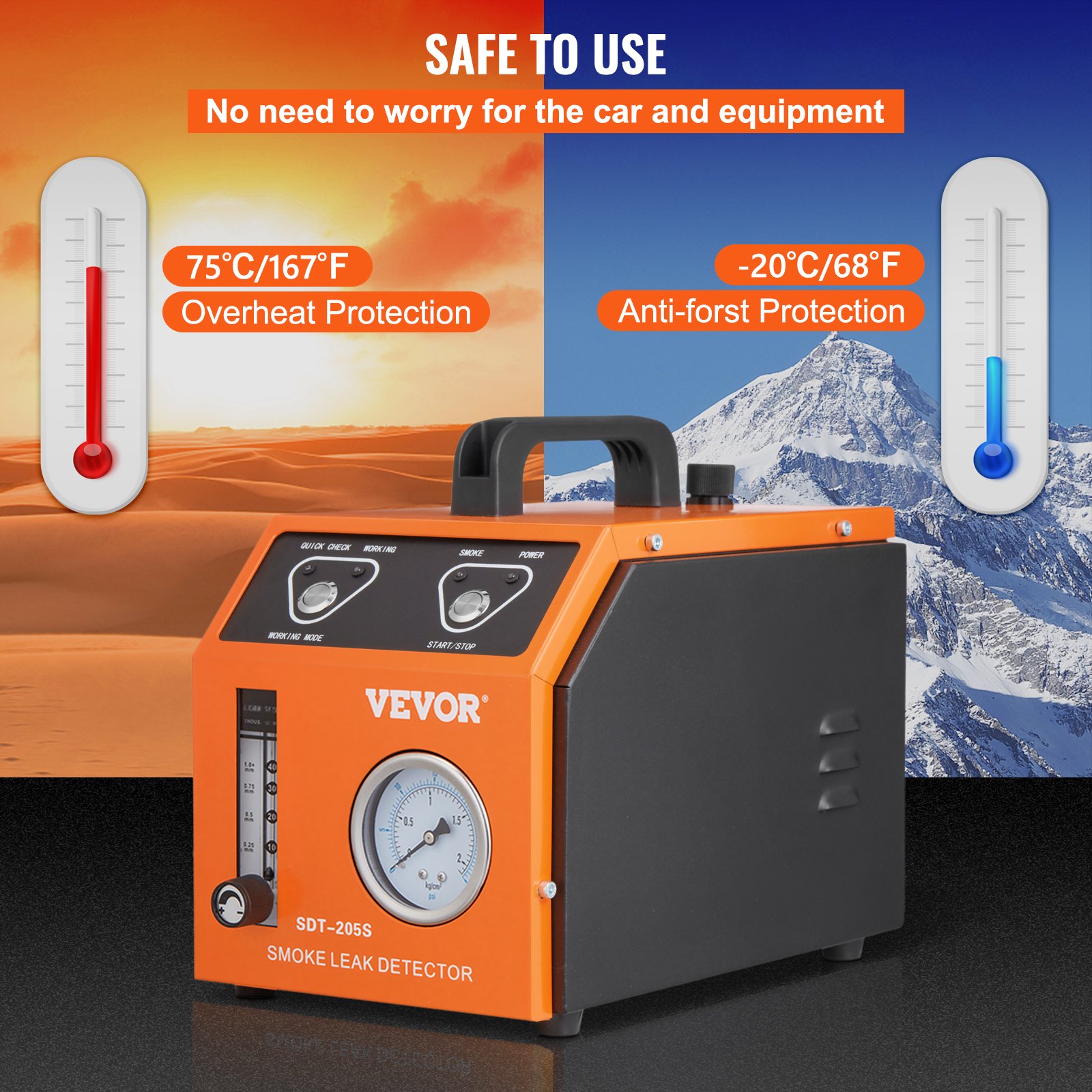 VEVOR Automotive Smoke Leak Detector Smoke Machine Tester EVAP Fuel Pipe System Manual - Image 5